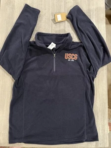 USCG United States Coast Guard 1/4 Zip Navy Blue Jacket - Size XL - MV Sport NWT - Picture 1 of 7