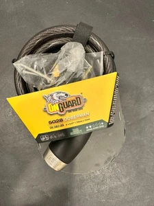 OnGuard 5028 Doberman Coil Cable Bike Lock 6ft x 12mm w/ 5 Keys & Mount - Picture 1 of 5