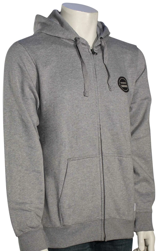 尼克松牛津拉链连帽衫 - Heather Grey - 全新 — 第 1/1 张图片