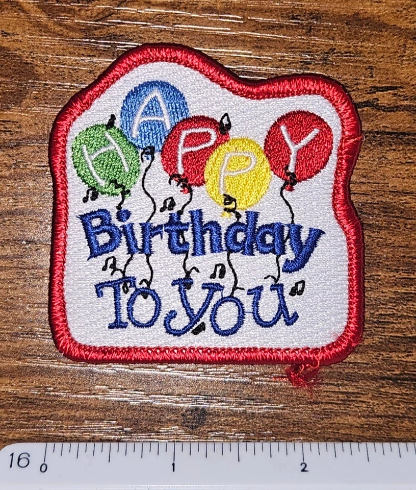 Happy Birthday to You Embroidered Happy Birthday Celebration Balloon Patch - Image 1 of 1