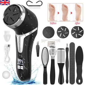 Electric Foot File Waterproof Hard Skin Remover Feet Pedicure Set Rechargeable - Picture 1 of 15