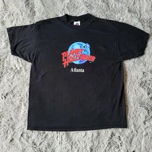 VINTAGE PLANET HOLLYWOOD ATLANTA TSHIRT Single Stitch Size L / XL - Picture 1 of 4