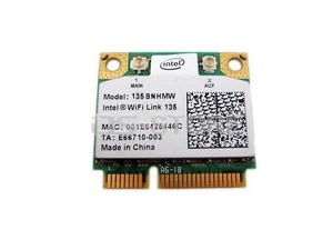 Scheda WiFi Intel Centrino Wireless-N 135 BNHMW Bluetooth WLAN metà mini PCIe B - Foto 1 di 4