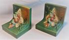 COLLECTIBLE PAIR ROSEVILLE POTTERY BOOKENDS MAGNOLIA PATTERN CA 1940's 