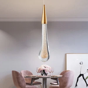 Crystal Glass Pendant Lamp Kitchen Island Ceiling Light Chandelier Fixturec US - Picture 1 of 12