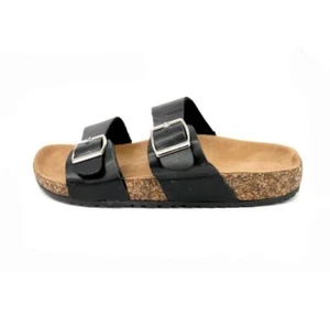 West Loop Kids Sandals Black Sandals Slides Double Buckle Strap Size M 2/3 - Picture 1 of 9