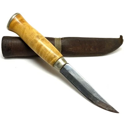 Lisakki Jarvenpaa Oy 7” Stainless Finland Vintage Fixed Blade Knife and Sheath - Image 1 of 4