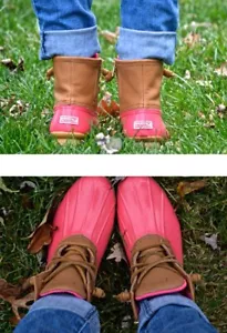 SPERRY Sz 8 Or 37 Top Sider Pink Tan Duck Boots Wateroroof - Picture 1 of 16