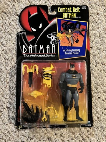 RARE 1992 KENNER BATMAN ANIMATED SERIES COMBAT BELT BATMAN ACTION FIGURE MOC NEW Cover