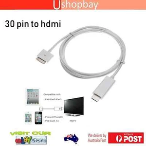 Digital 30 Pin Dock Connector AV Adapter to HDMI Male Video Cable iPad iPhone - Bild 1 von 5