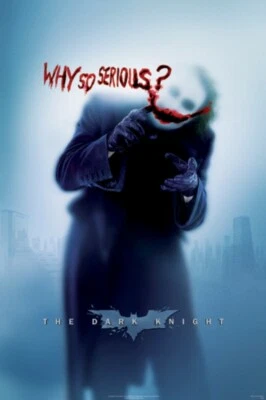 The Joker Why So Serious The Dark Knight Movie Poster 24x36 - DC Comics Art New
