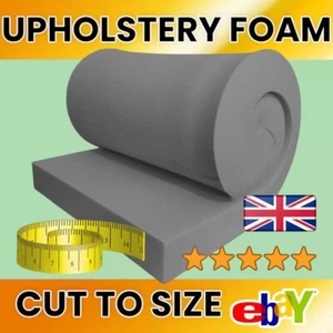 HIGH DENSITY UPHOLSTERY FOAM SHEET / CUT TO SIZE - SUPPORT COMFORT FIRM FOAM - Picture 1 of 1