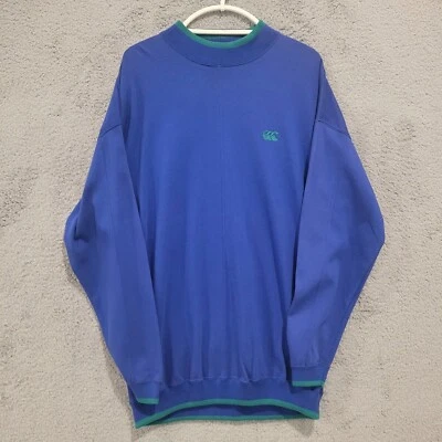 Vintage Canterbury Of New Zealand Polo Rugby Sweatshirt Men L Blue / Green - Image 1 of 4
