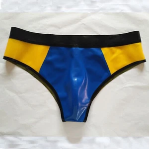 Frauen 100%Latex Slips Gummi Shorts Beach Swim Sport Gelbe Unterwäsche Hose0.4mm - Bild 1 von 5