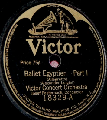 1917 Victor Concert Orchestra Ballet Egyptien 78 PLAY GRADED Fully Tested - Image 1 of 4