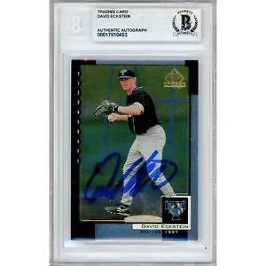 2000 SP Top Prospects #104 David Eckstein Signed Card AUTO Beckett BAS RC Angels - Picture 1 of 5
