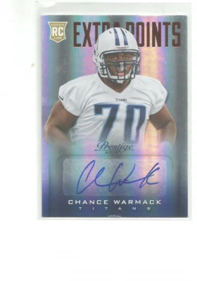 2013 PRESTIGE EXTRA POINTS RED AUTOGRAPHS #218 CHANCE WARMACK - Image 1 of 2