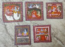 Antique Collectible Early Period Hand Painted Paper Painting of Hindu Mythology