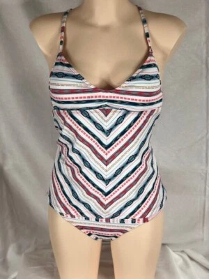 Women's NWT Lucky Brand Tankini Bikini 2 Pcs Set Multi-Color Summer Swimwear - Image 1 of 4