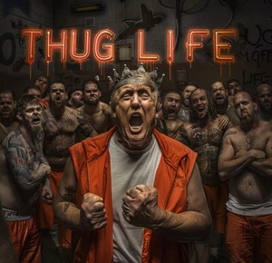 DONALD TRUMP T-SHIRT RALLY THUG LIFE Wahl Republikaner Neu Maga 00776 - Bild 1 von 16