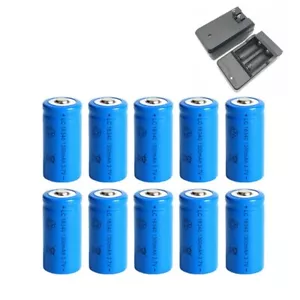 16340 Battery 1300mAh Li-ion 3.7 Rechargeable CR123A Cell Charger For Camera Lot - Picture 1 of 18