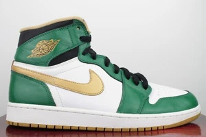 Nike Air Jordan 1 Retro High OG Celtics 2013 verde bianco oro taglia 12 - Foto 1 di 8