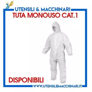 TUTA PROTETTIVA MONOUSO CAT.1 XL - Foto 1 di 2