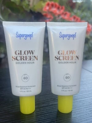 Pantalla resplandeciente SUPERGOOP FPS 40 hora dorada 1,7 oz (paquete de 2) caducidad 27/02 Foto 1 de 3
