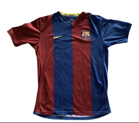 VNTG NIKE  Barca FC BARCELONA  2006-2007 Football Shirt soccer Jersey Men Small Cover