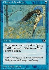 Cloak of Feathers ~ Heavily Played Portal 1 MTG Magic UltimateMTG Blue Card