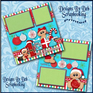 BABY'S FIRST CHRISTMAS Premade Scrapbook Pages paper printed layout DBDS - Picture 1 of 3