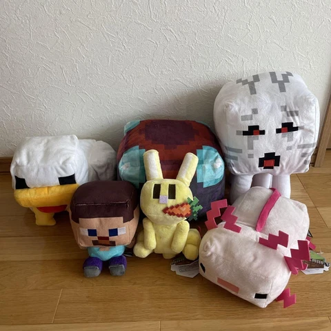 Minecraft Plush Mascot Goods lot of 6 Set sale duck Ghast wooper looper Steve Cover