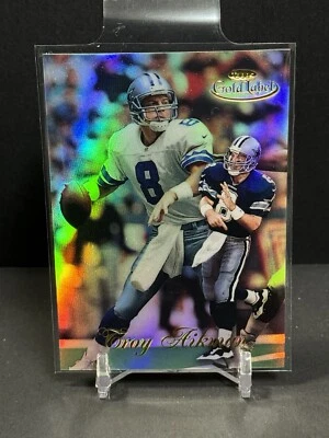 Troy Aikman 1998 Topps Etiqueta DORADA #5 Dallas Cowboys QB Club Fútbol  Foto 1 de 3