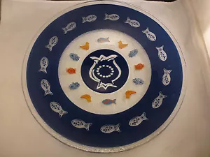 Holiday plate 12 7/8 " diameter Fused Glass - Picture 1 of 7