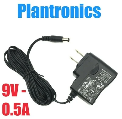 Genuine Plantronics SSA-5W 090050 AC Adapter Charger 9V 500mA P/N 83648-02 OEM  - Image 1 of 4