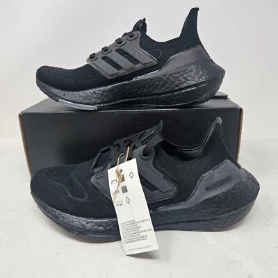 Youth Adidas UltraBoost 21 J Athletic Gym Shoe / Triple Black / FY5390 / Size 4 - Image 1 of 4