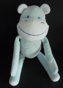 G1/1. TOM & KIDDY Kuscheltier Plüsch Nilpferd blau weiß Scratch 36cm NEUWERTIG * - Bild 1 von 3