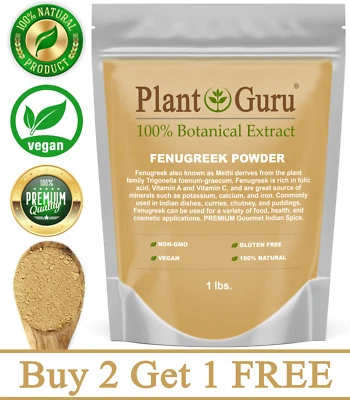 Semente de feno-grego em pó 1 lb. Trigonella Foenum Graecum Methi não transgênico - Imagem 1 de 4