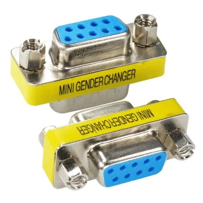 9 Pin Female/Female Cable Gender Changer Adapter Plug (2 Pcs) - Image 1 of 4