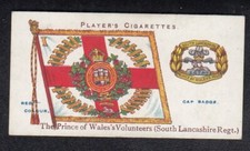 1907 British Reg. Colours Military Flags Cards SOUTH LANCASHIRE REGIMENT