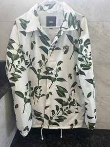 VANS Torrey Rain Windbreaker Unisex SiZe XL White With Green - Picture 1 of 4