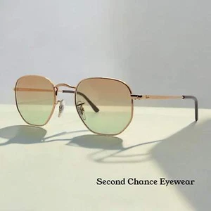 Ray-Ban RB6448 3094-Geometric Gold Wire Sunglasses-New, Custom Gradient Lenses - Picture 1 of 14