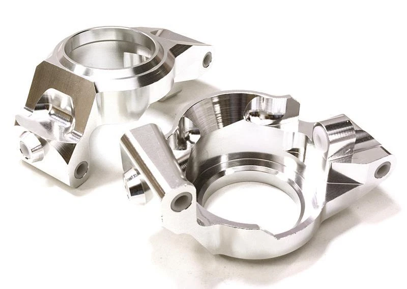 Silver Billet Machined Caster Blocks for Traxxas X-Maxx 4X4 Upgrade 7732 - Image 1 of 1