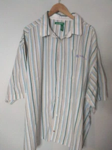Rocawear Men's Adult 5X Button Shirt Long Sleeve Striped multi color. Green tag - Picture 1 of 8