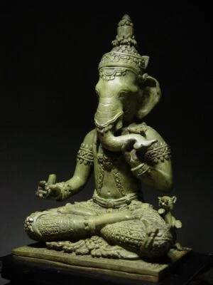 RARE BRONZE FIGURE OF A HINDU GOD GANESHA. AYUTTHAYA STYLE. LIMITED EDITION 5/18 - Image 1 of 4