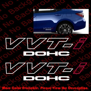 2 pieces x VVT-i VVTI DOHC Vinyl Die Cut Decals for Fender Windows Racing TY004 - Picture 1 of 7