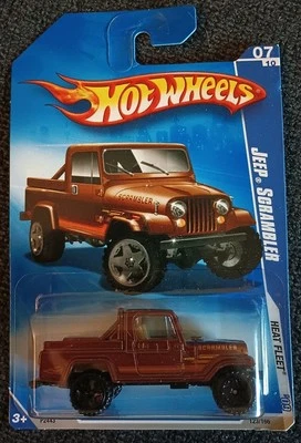 2009 Hot Wheels #123 Heat Fleet 7/10 Jeep Scrambler marrom variante OU roda - Imagem 1 de 2