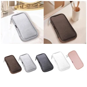 Makeup Brush Bag Makeup Handbag Pouch PU Leather Carrying Bag Makeup Brush Case - Picture 1 of 28