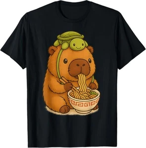 Carino Capybara e Tartaruga Zaino Ramen Kawaii Capibara Maglietta Bambina - Foto 1 di 16