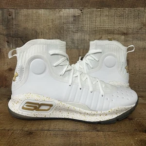 Under Armour Curry 4 Retro Mens Size 10.5 White Gold Basketball 1298306-111 NEW - Picture 1 of 13